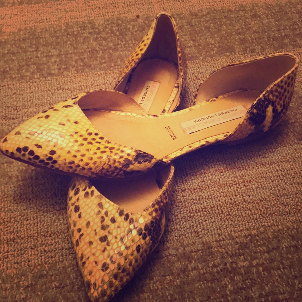 Snake print flats!